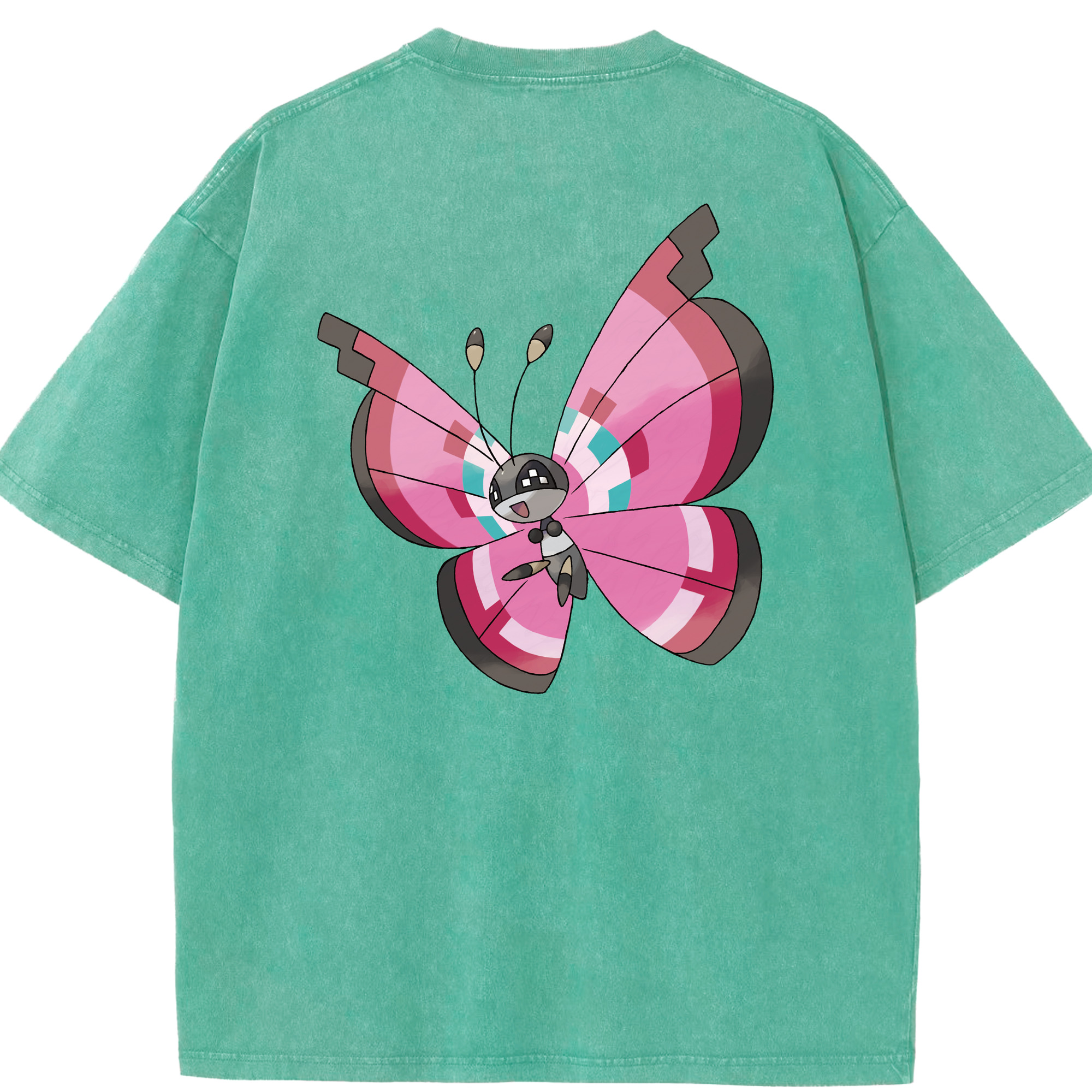 （画像用） ポケットモンスター Pokémon 綿100% ヴィンテージ風 半袖Tシャツ（背面プリント）